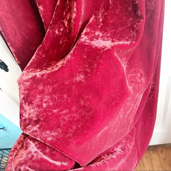 CABi Grace Tribute Crush Velvet Dress #3696 V-Neck Empire Waist Red Size Small S - Picture 7 of 12